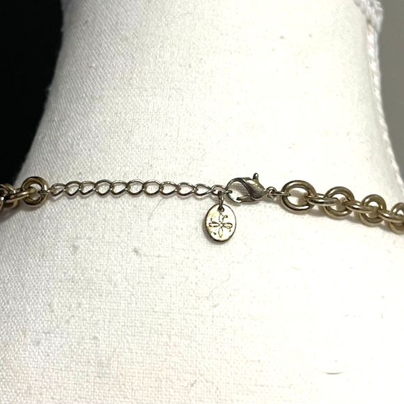 Orange Yellow Tropical Faceted Rhinestones Bib Necklace 19 inch Necklace - Picture 4 of 7